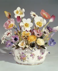 Bloemen in een pot, Royal Worcester